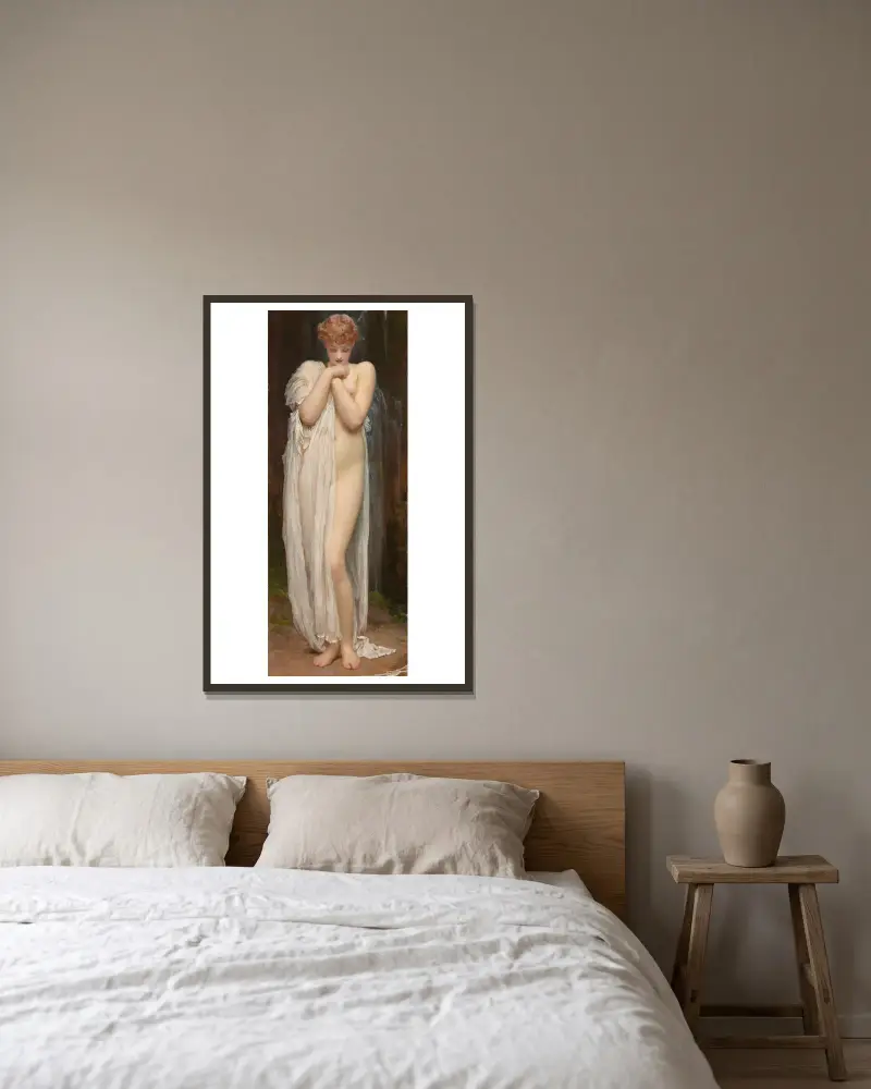 Crenaia, The Nymph Of The Dargle av Frederic Leighton inramad på en vägg