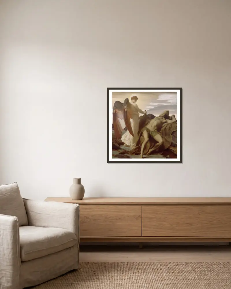 Eliasz na pustyni, Frederic Leighton w ramie na ścianie