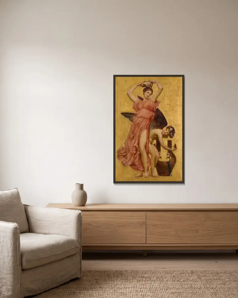 Erato, Frederic Leighton v rámu na stěně