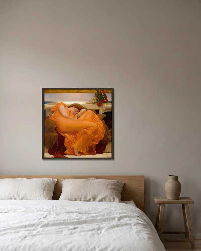 Flaming June, Frederic Leighton v rámu na stěně