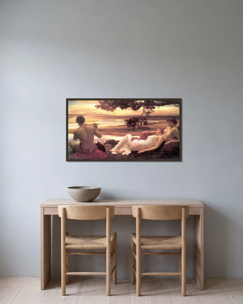 Idyla, Frederic Leighton v rámu na stěně