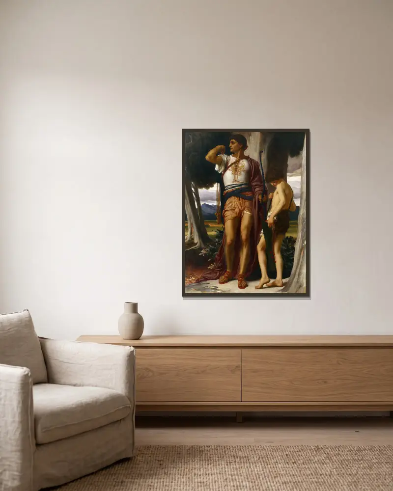 Jónatanovo znamení Davidovi, Frederic Leighton v rámu na stěně