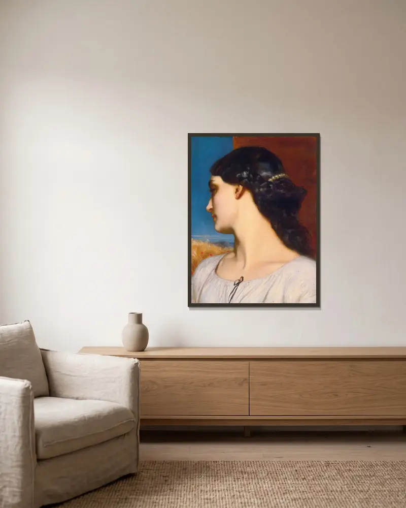 La Nanna (Šťastné hodiny), Frederic Leighton v rámu na stěně