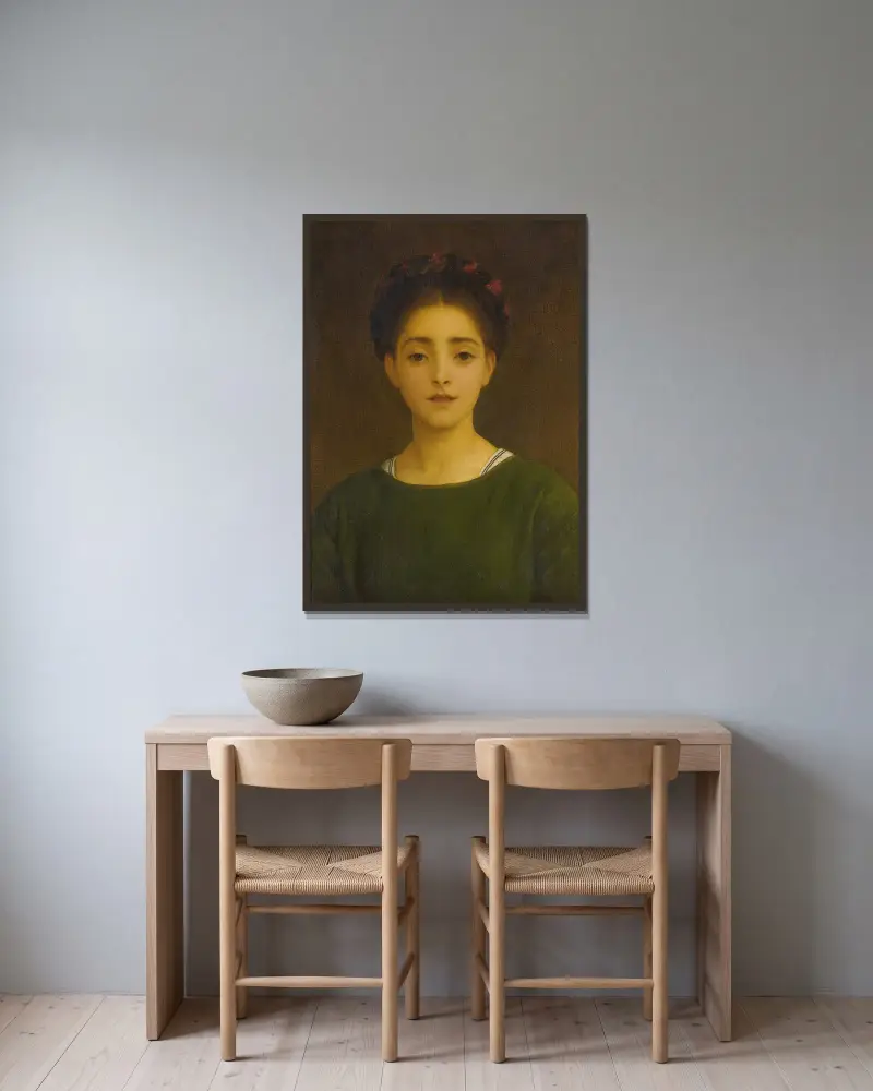 Leandra, Frederic Leighton v rámu na stěně