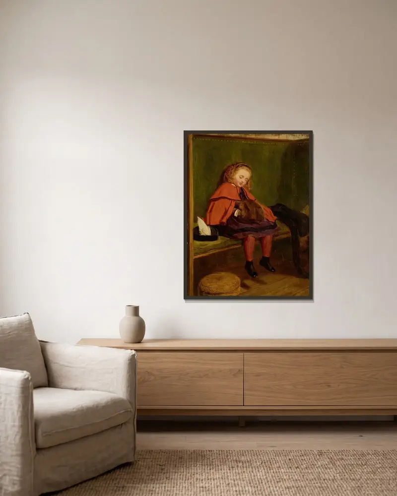 Meine zweite Predigt von Frederic Leighton gerahmt an einer Wand