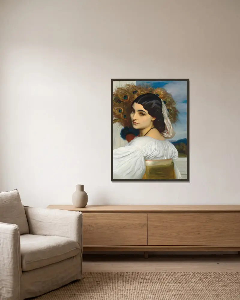 Pavonia, Frederic Leighton v rámu na stěně