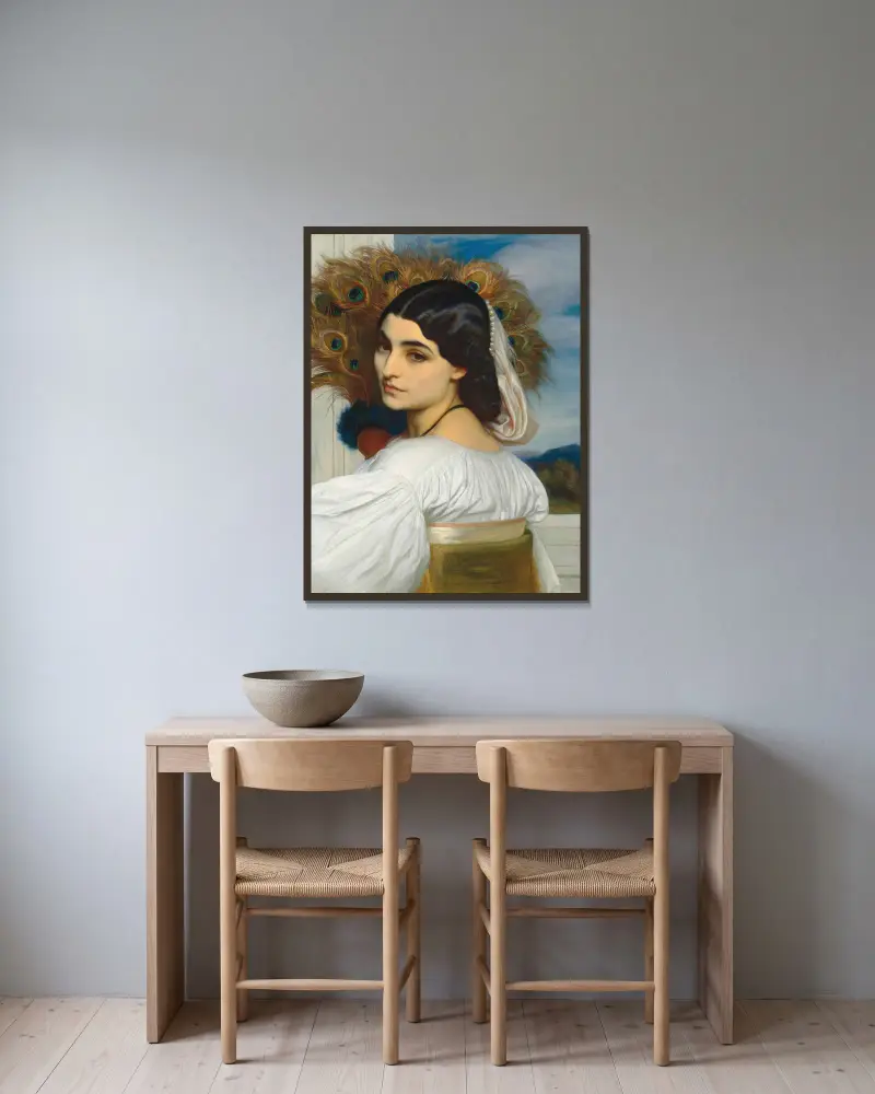 Pavonia, Frederic Leighton v rámu na stěně