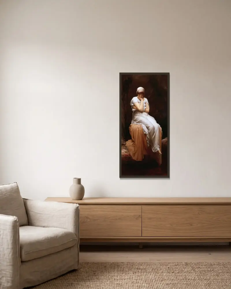 Samota, Frederic Leighton v rámu na stěně