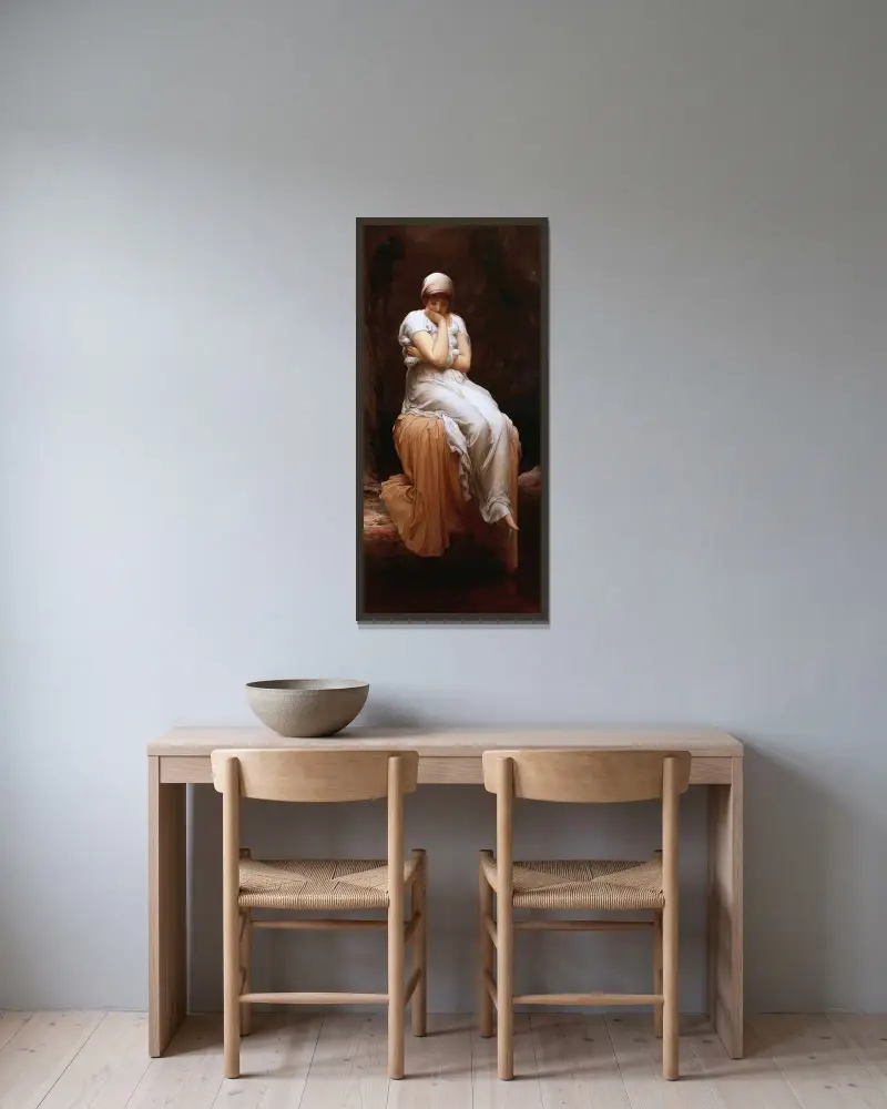 Samota, Frederic Leighton v rámu na stěně