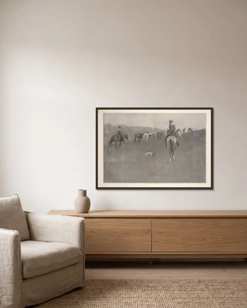 Jisté znamení, Frederic Remington v rámu na stěně
