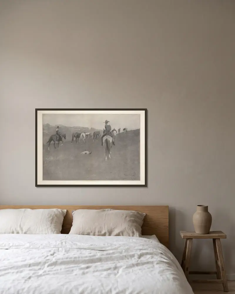 Jisté znamení, Frederic Remington v rámu na stěně