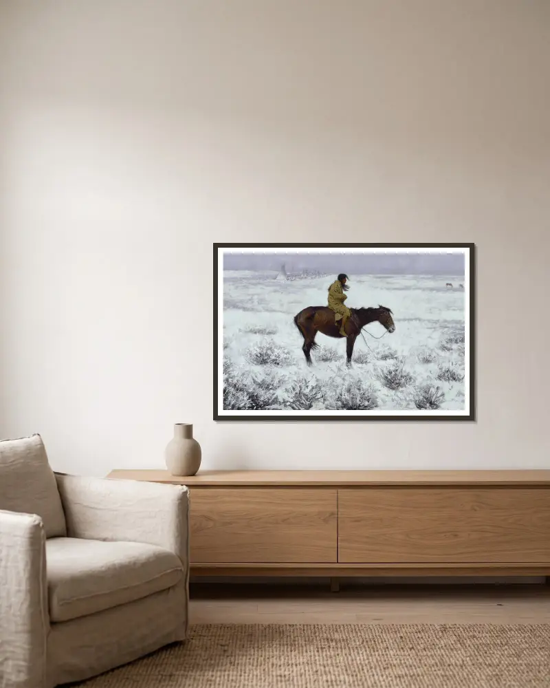 Pasáček, Frederic Remington v rámu na stěně