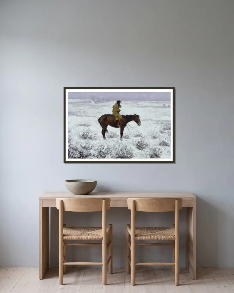 Pasáček, Frederic Remington v rámu na stěně