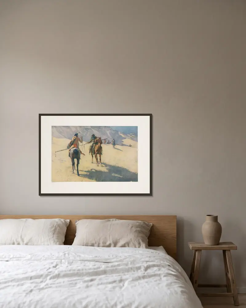 The parley av Frederic Remington inramad på en vägg