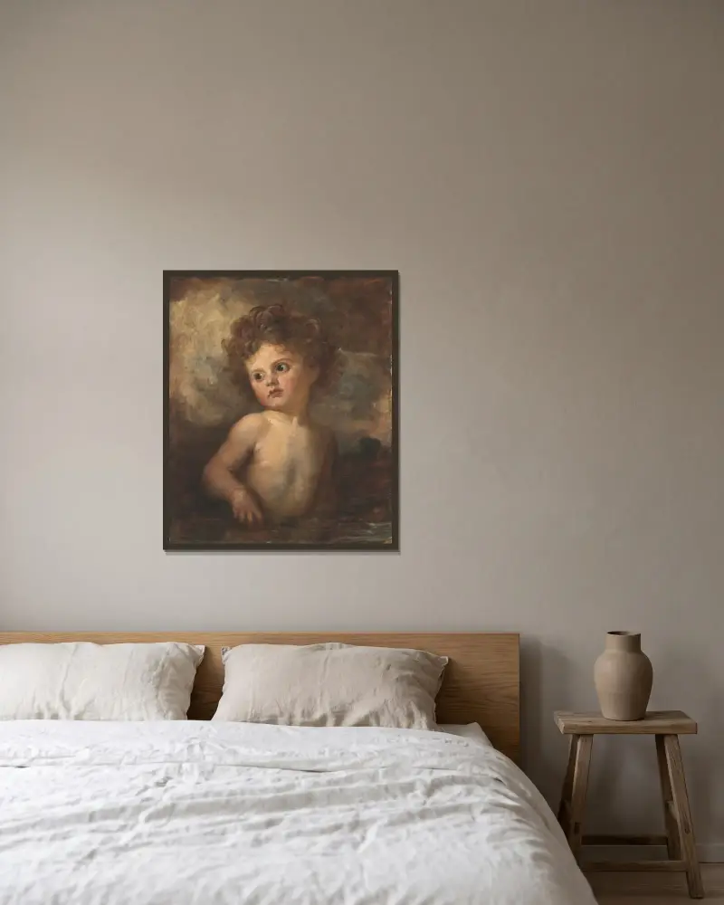 Ganymedes av George Frederic Watts inramad på en vägg