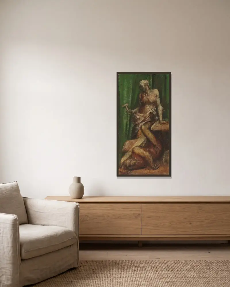 Jael av George Frederic Watts inramad på en vägg