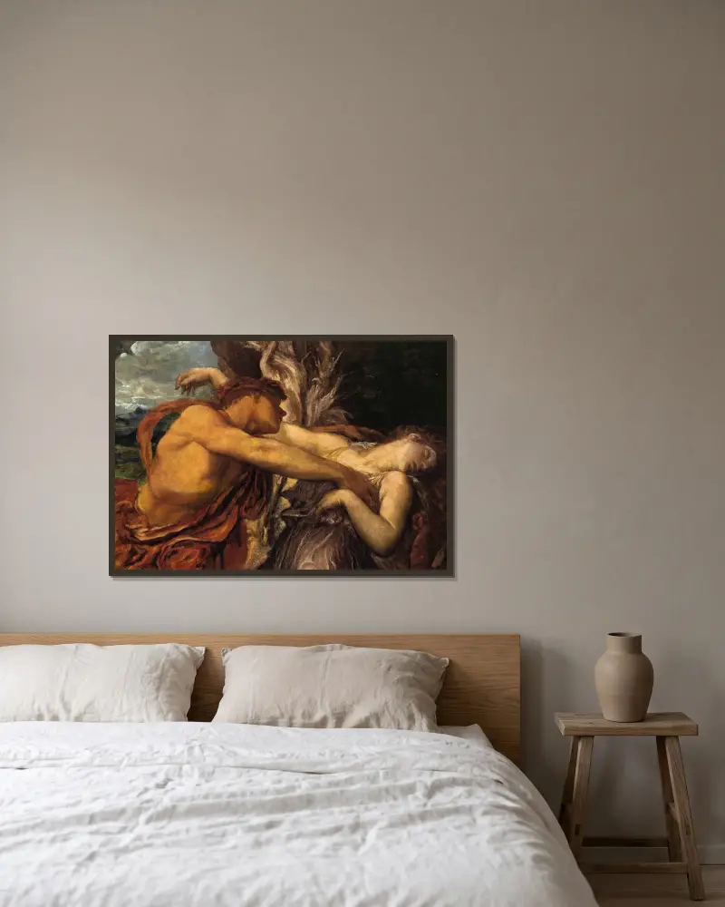 Orpheus und Eurydike von George Frederic Watts gerahmt an einer Wand