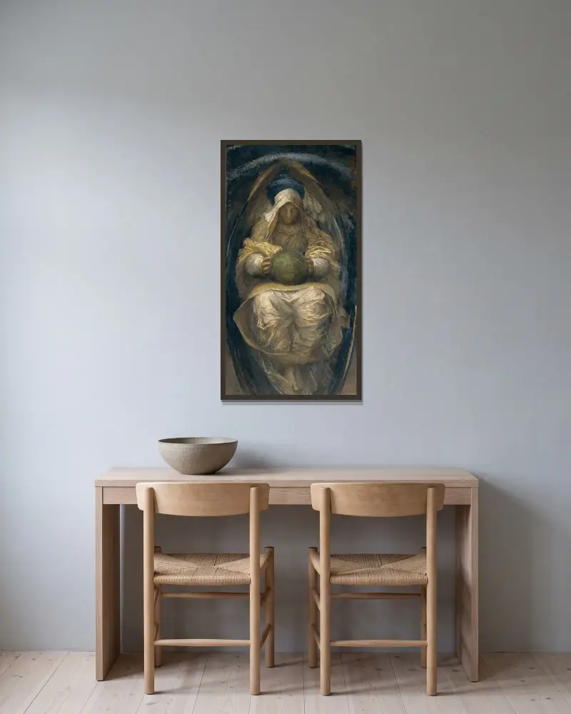Den alltomfattande av George Frederic Watts inramad på en vägg