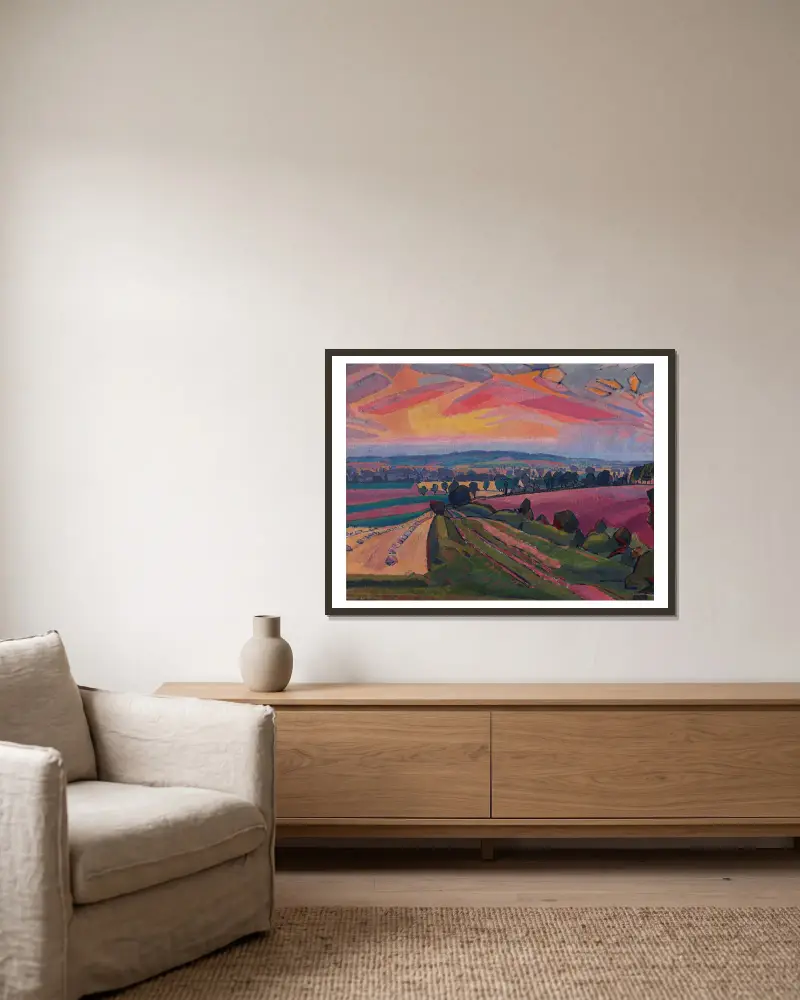 The Icknield Way von Spencer Frederick Gore gerahmt an einer Wand
