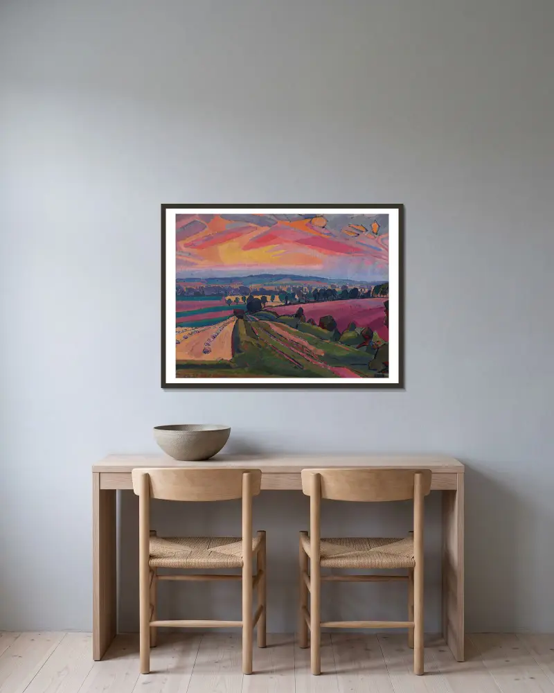 The Icknield Way von Spencer Frederick Gore gerahmt an einer Wand
