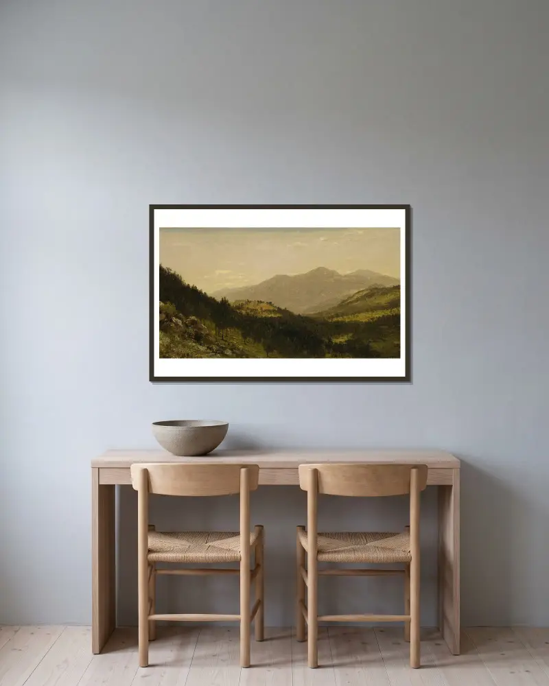 Bergen Park (Colorado) von John Frederick Kensett gerahmt an einer Wand