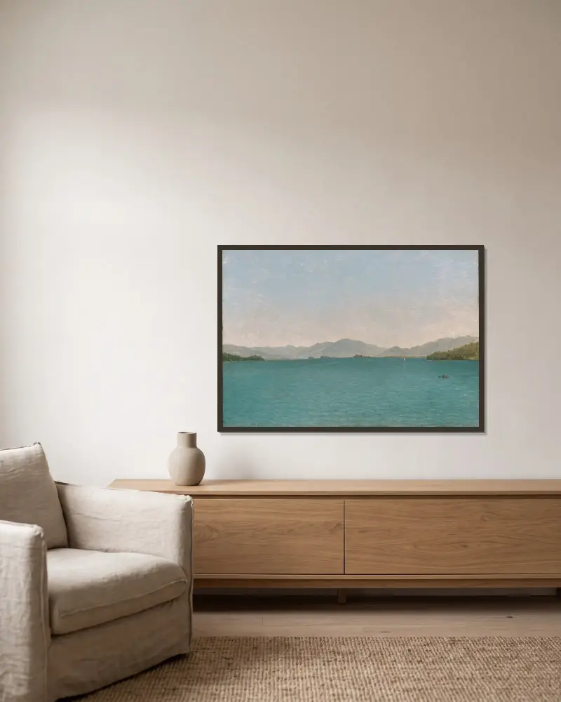 Lake George, freie Studie von John Frederick Kensett gerahmt an einer Wand