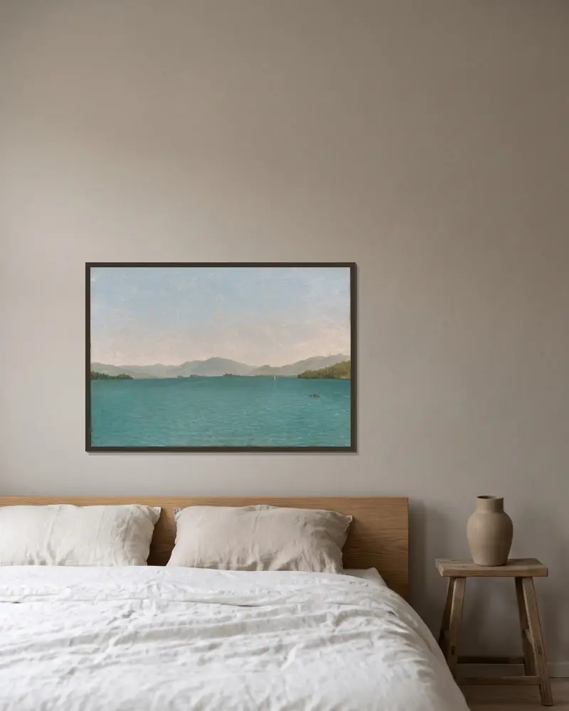Lake George, freie Studie von John Frederick Kensett gerahmt an einer Wand