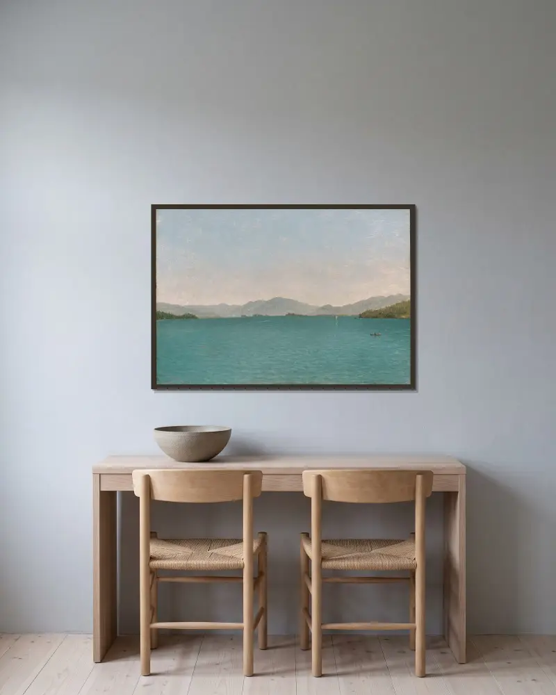 Lake George, freie Studie von John Frederick Kensett gerahmt an einer Wand