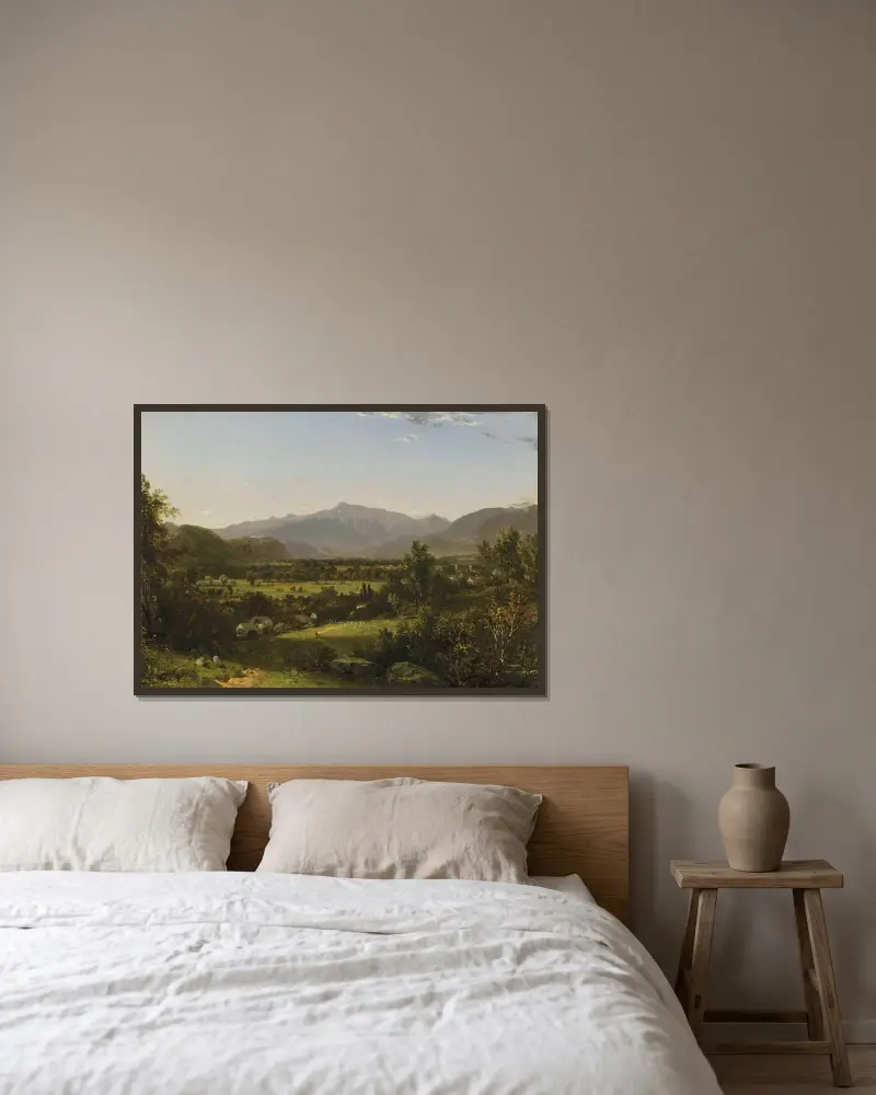 Mount Washington från North Conway av John Frederick Kensett inramad på en vägg