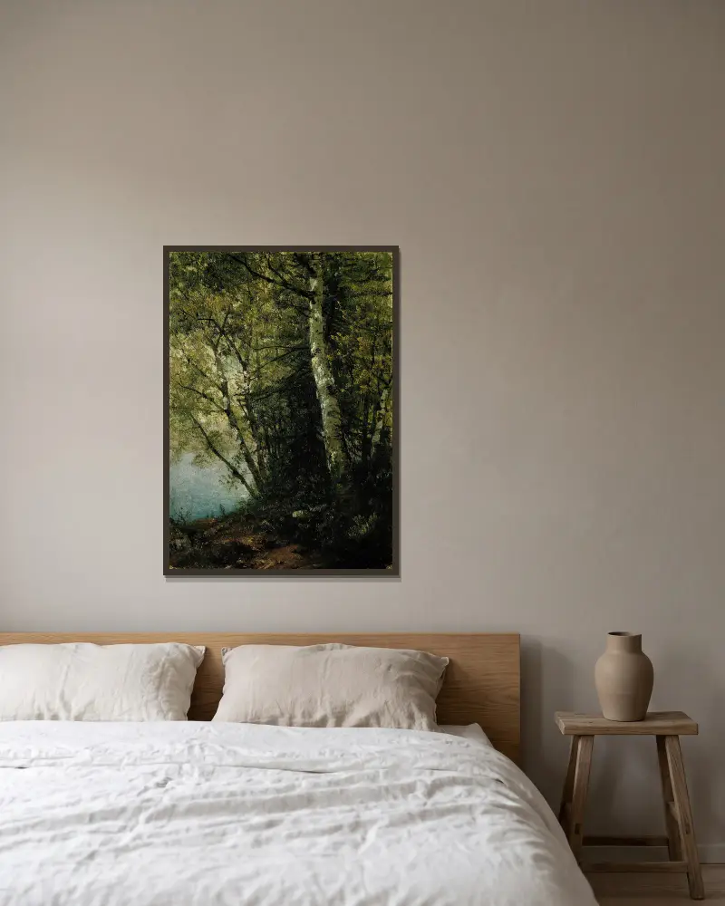 Studie von Buchen von John Frederick Kensett gerahmt an einer Wand