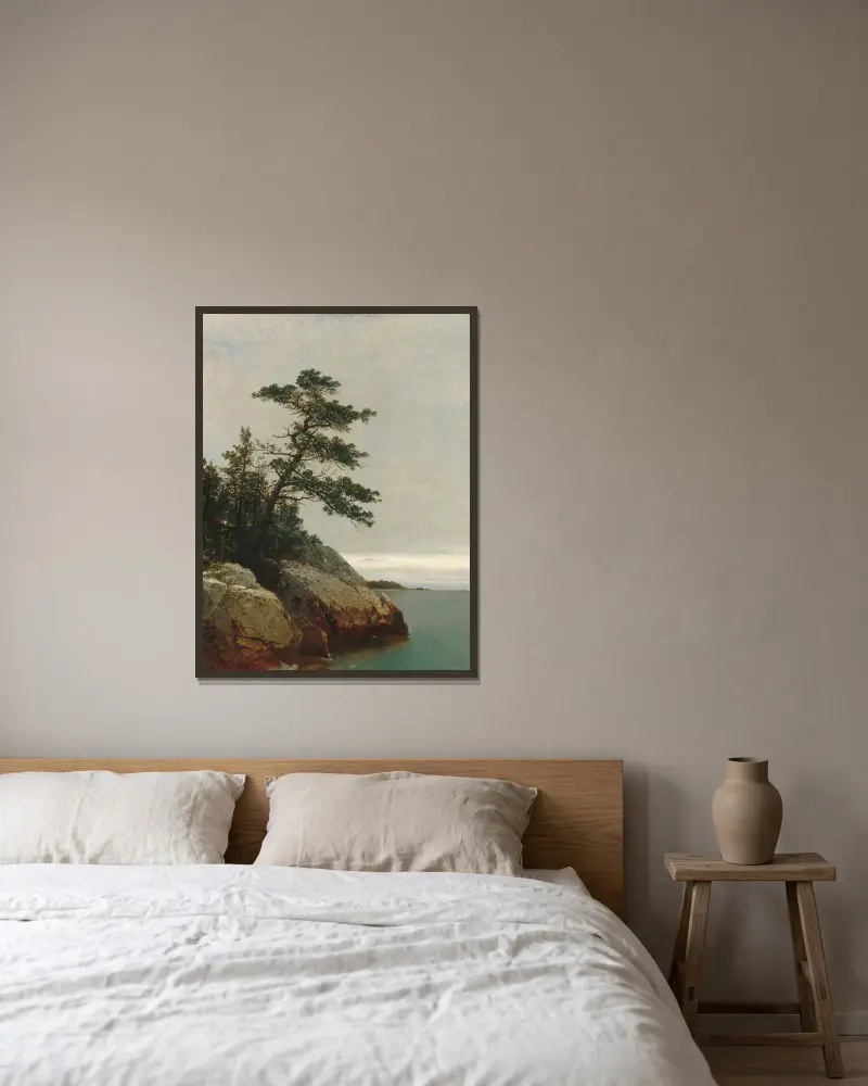 The Old Pine, Darien, Connecticut av John Frederick Kensett inramad på en vägg