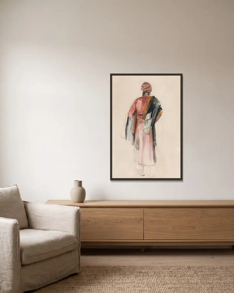 Beduín, John Frederick Lewis v rámu na stěně