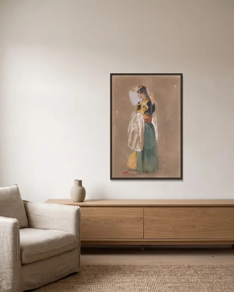 A Jewish Woman Of Gibraltar Or Tangier av John Frederick Lewis inramad på en vägg