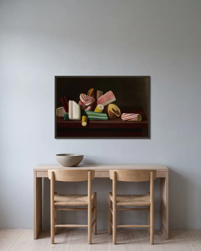 Hard Candy von John Frederick Peto gerahmt an einer Wand