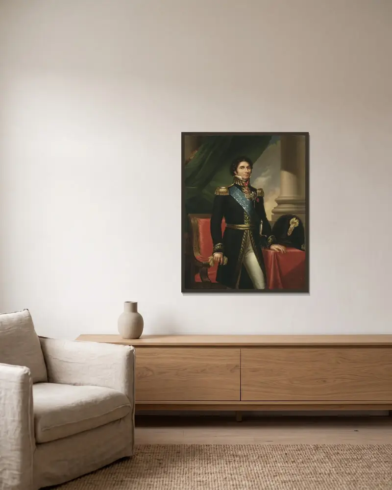 Karl XIV Johan, 1763-1844, kung av Sverige och Norge av Fredric Westin inramad på en vägg