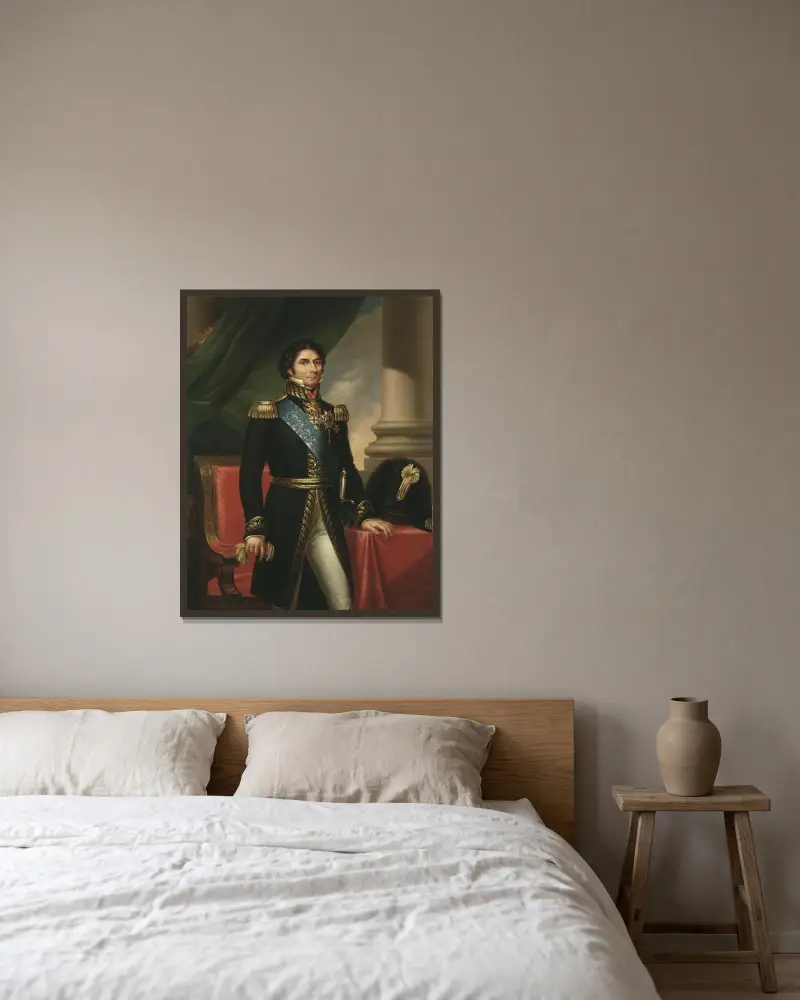 Karl XIV Johan, 1763-1844, kung av Sverige och Norge av Fredric Westin inramad på en vägg