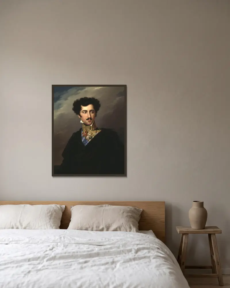 Oskar I, 1799-1859, King of Sweden and Norway av Fredric Westin inramad på en vägg
