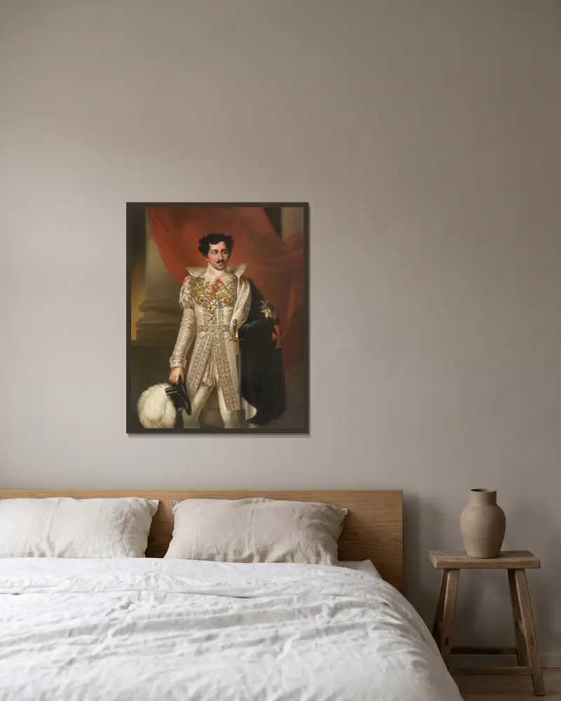 Oskar I (1799-1859), King of Sweden and Norway av Fredric Westin inramad på en vägg