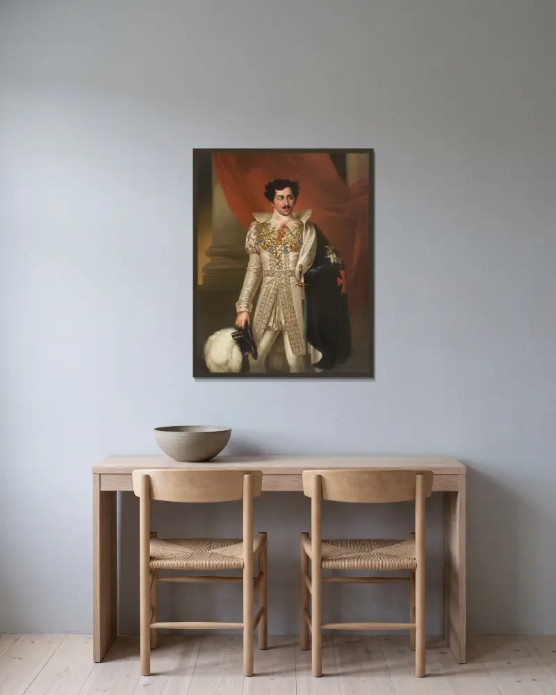 Oskar I (1799-1859), King of Sweden and Norway av Fredric Westin inramad på en vägg