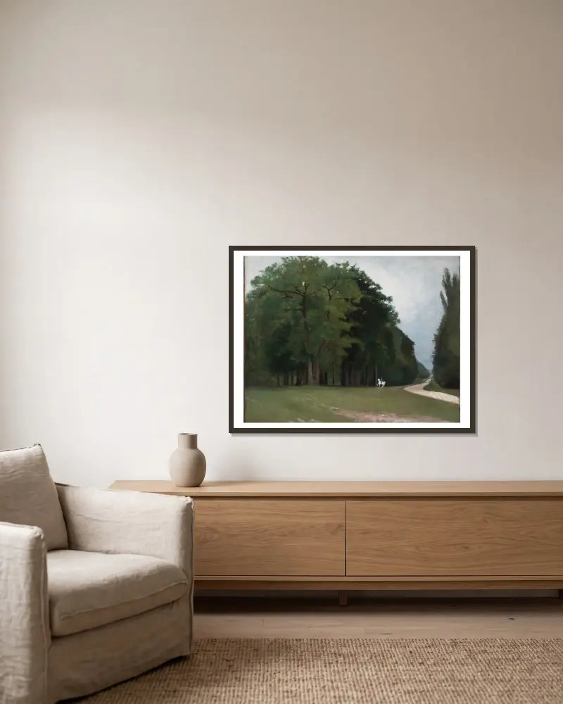Route de Paris II von Carl Fredrik Hill gerahmt an einer Wand