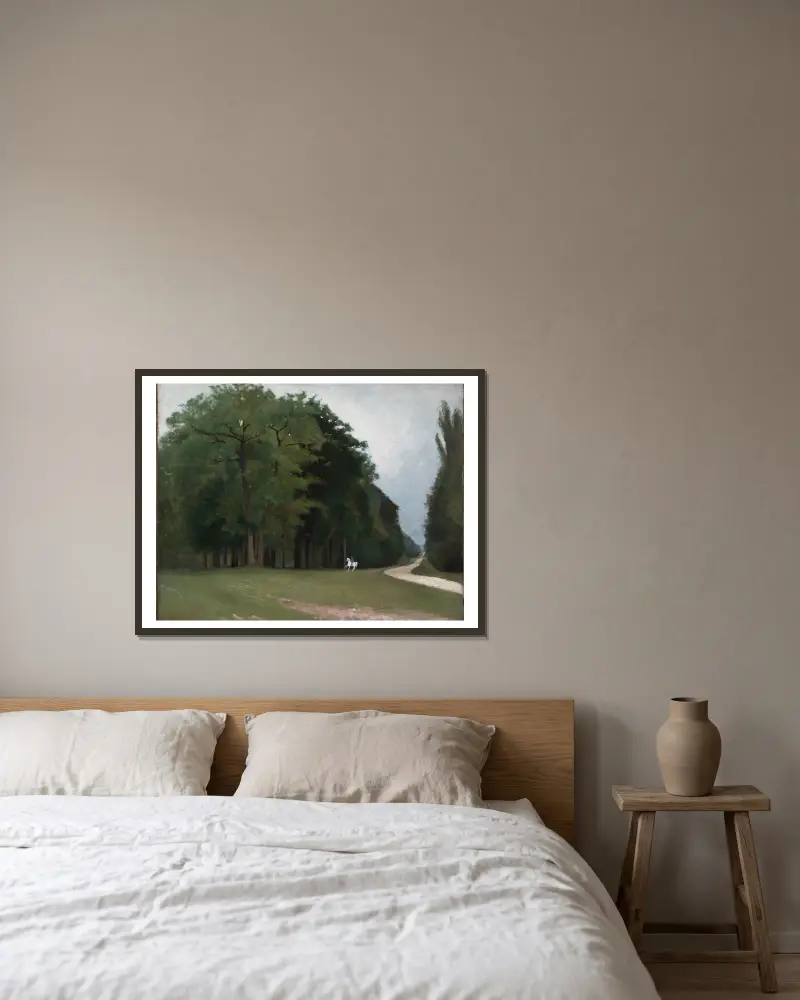 Route de Paris II von Carl Fredrik Hill gerahmt an einer Wand