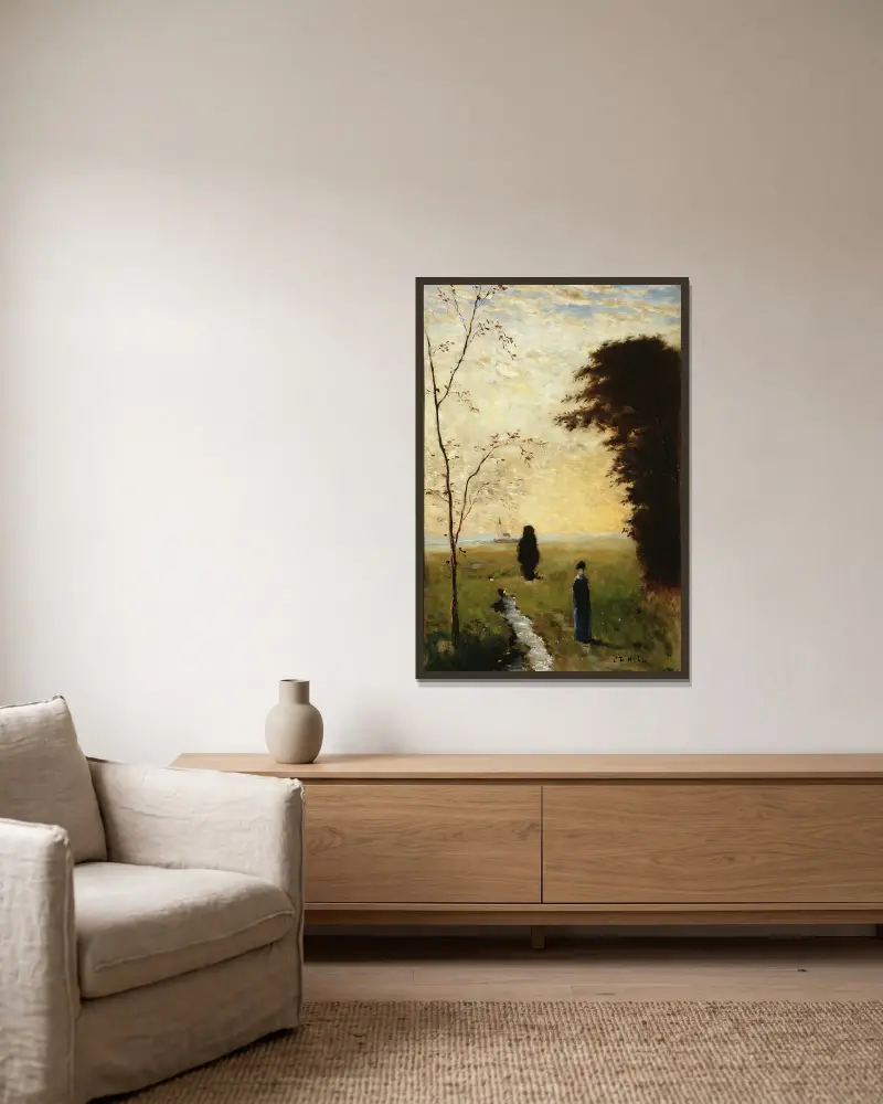 Schwester Anna von Carl Fredrik Hill gerahmt an einer Wand