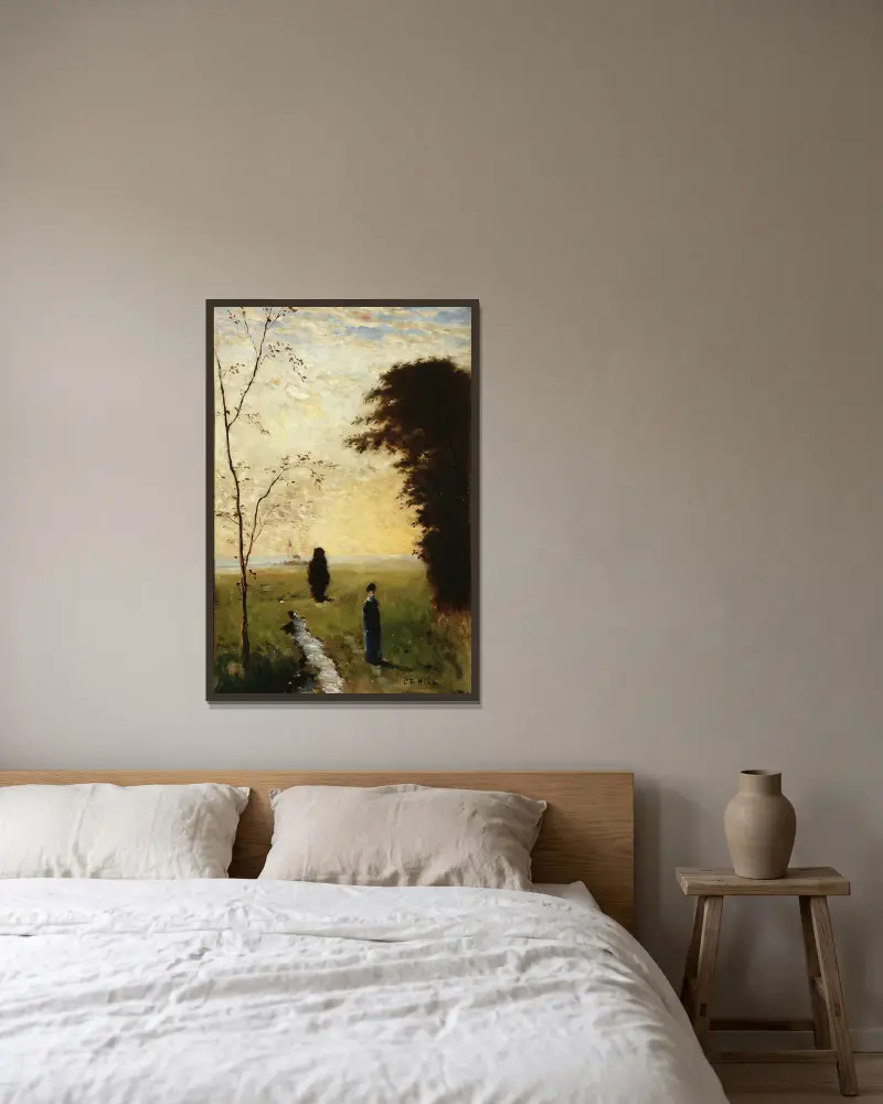 Schwester Anna von Carl Fredrik Hill gerahmt an einer Wand