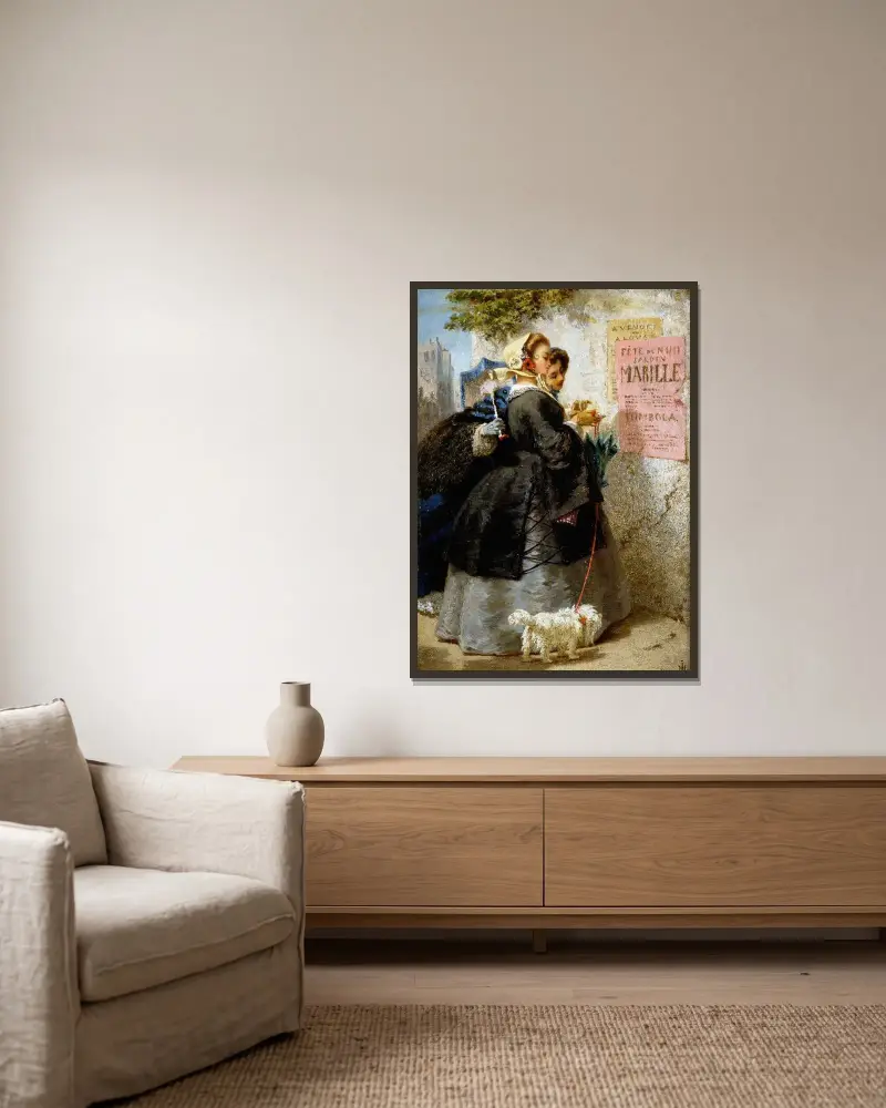 The Poster av Johan Fredrik Höckert inramad på en vägg