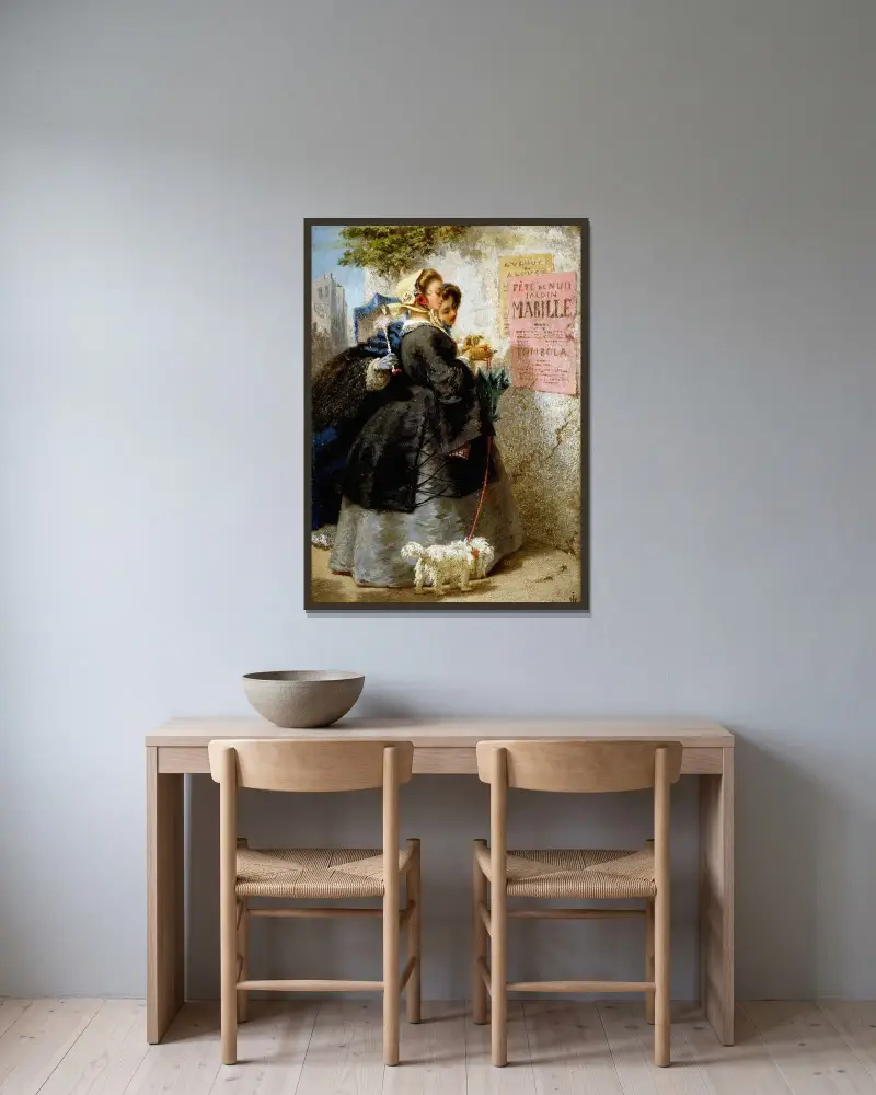 The Poster av Johan Fredrik Höckert inramad på en vägg