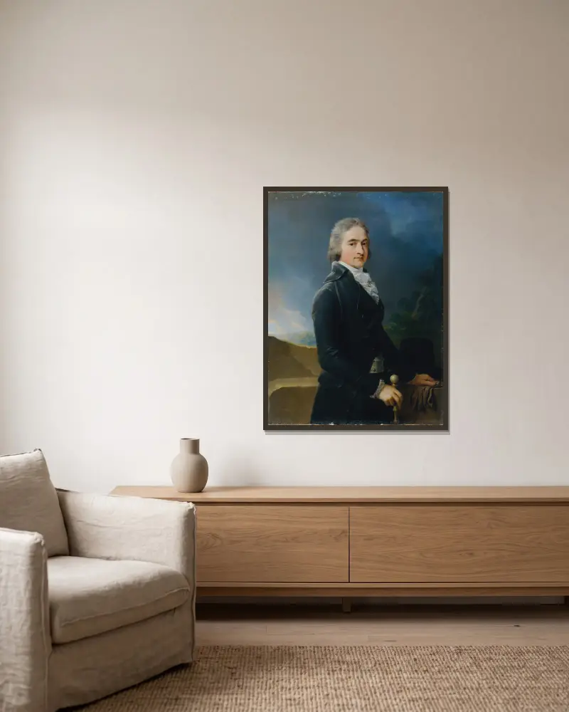 Bernhard von Tschoffen (gest. 1802) av Heinrich Friedrich Füger inramad på en vägg