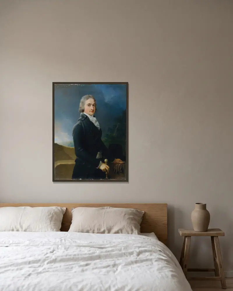 Bernhard von Tschoffen (gest. 1802) av Heinrich Friedrich Füger inramad på en vägg