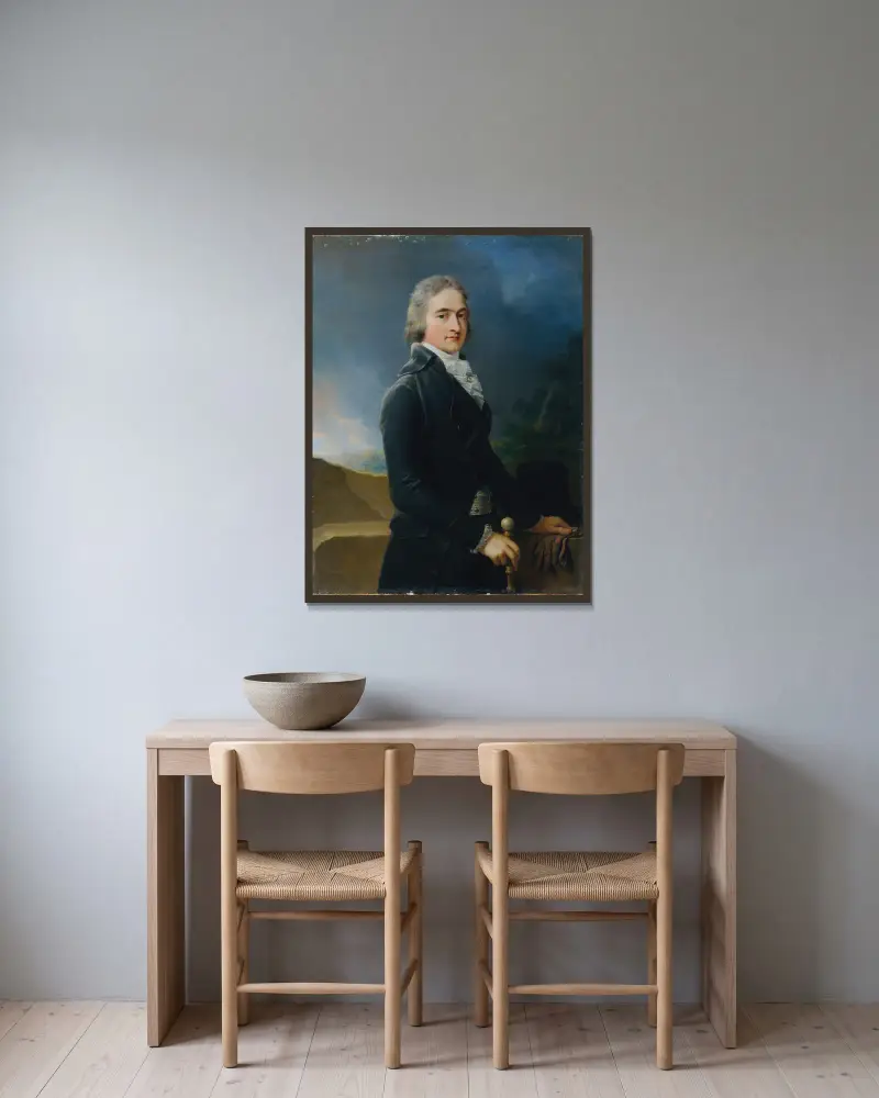Bernhard von Tschoffen (gest. 1802) av Heinrich Friedrich Füger inramad på en vägg
