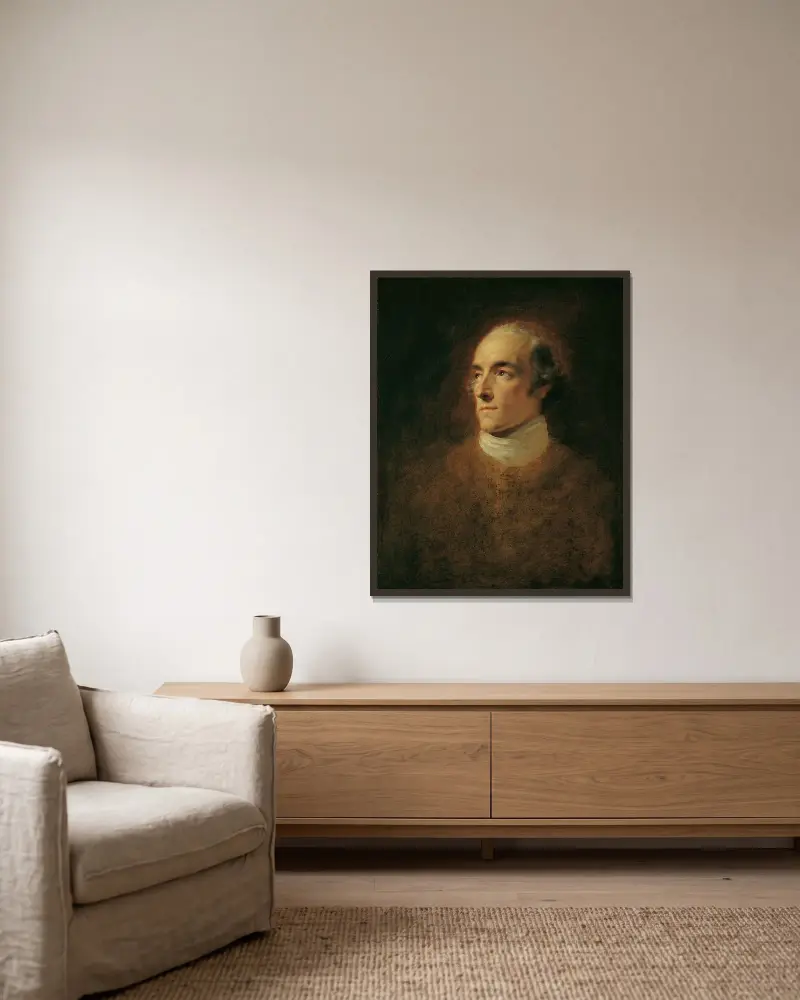 Greve Franz Joseph Saurau av Heinrich Friedrich Füger inramad på en vägg