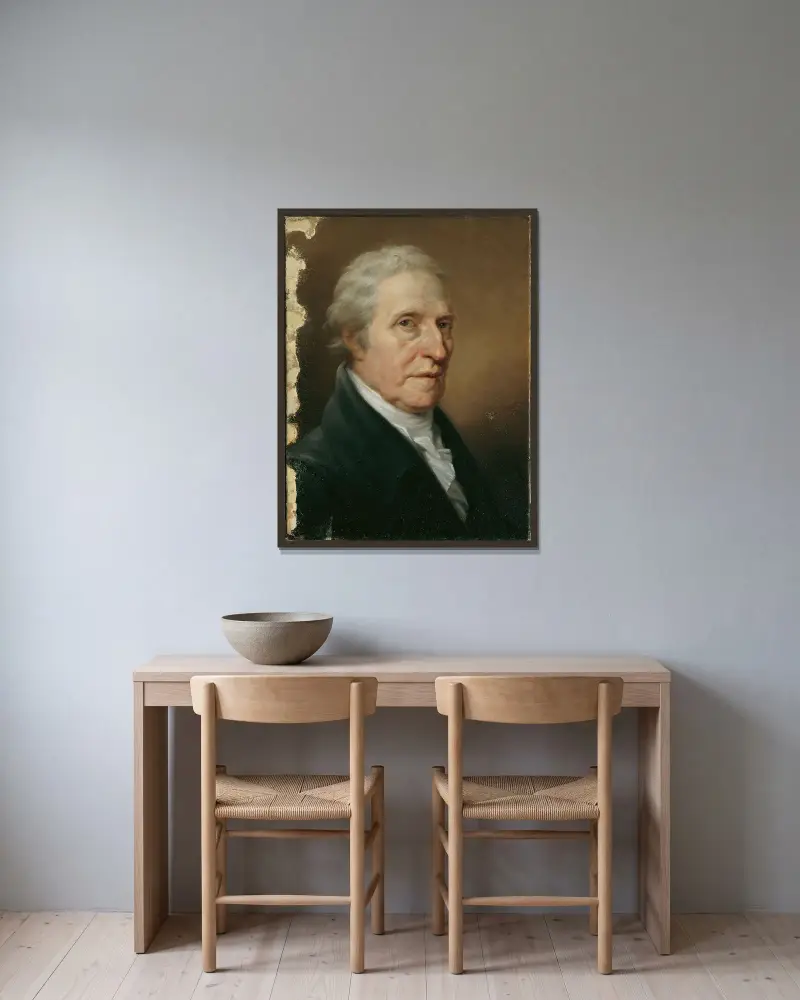 Leopold Pölt von Pöltenberg av Heinrich Friedrich Füger inramad på en vägg